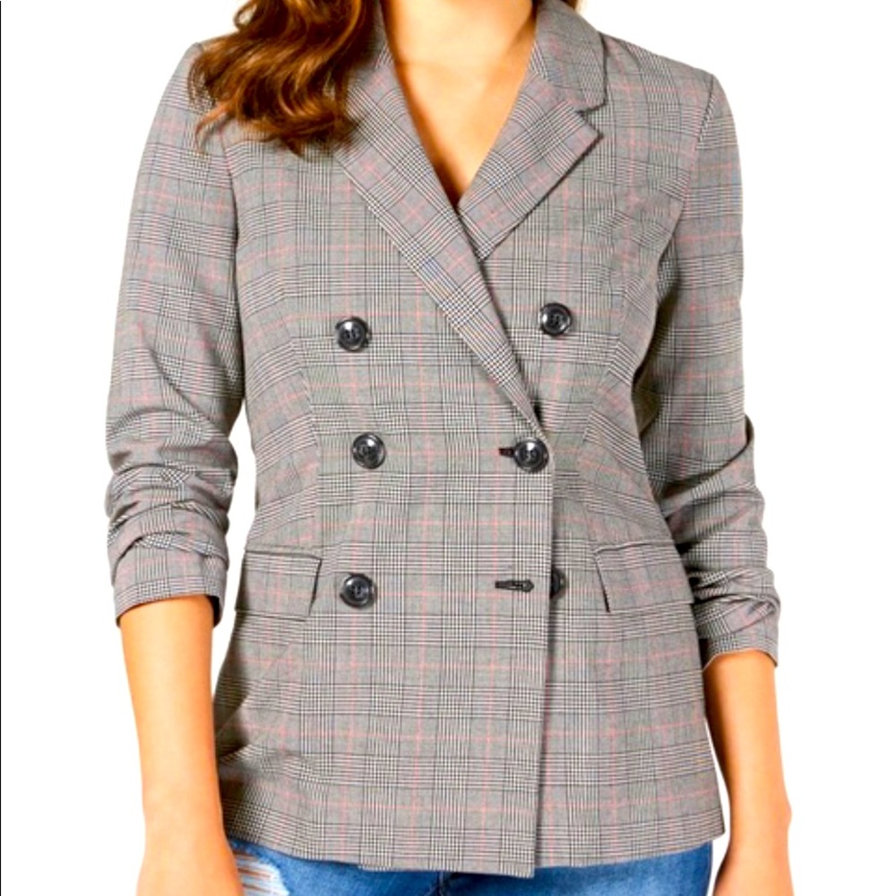 GUESS plaid blazer